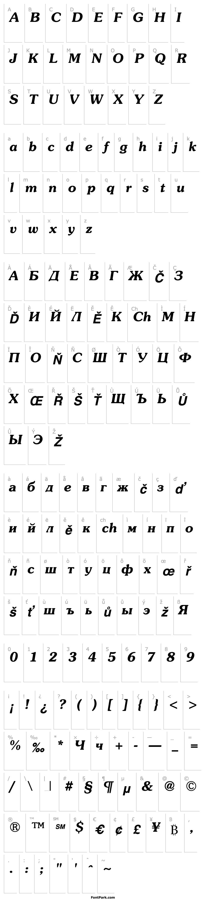 Overview South Bold Italic