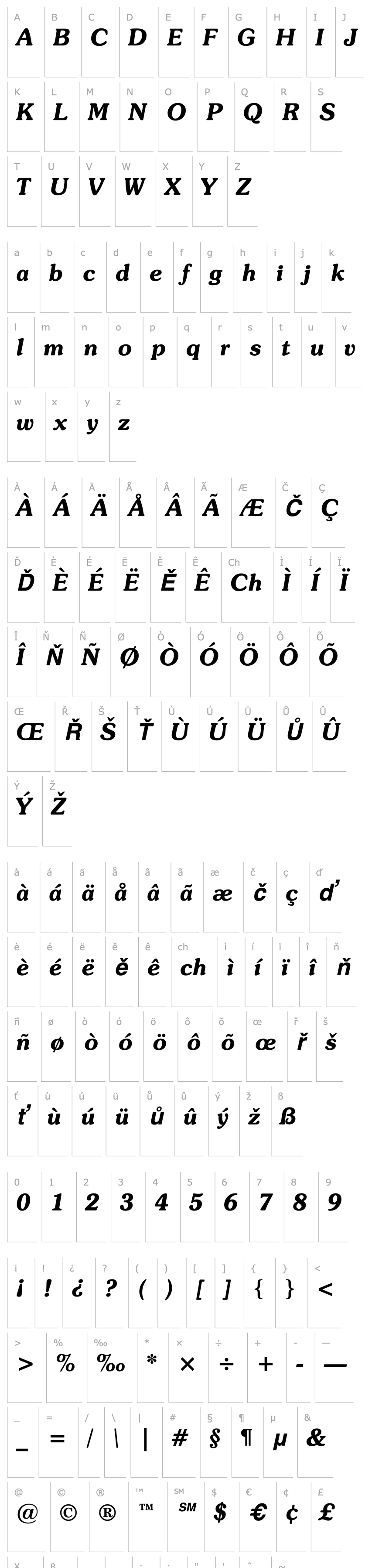 Overview SouvenirITCbyBT-DemiItalic