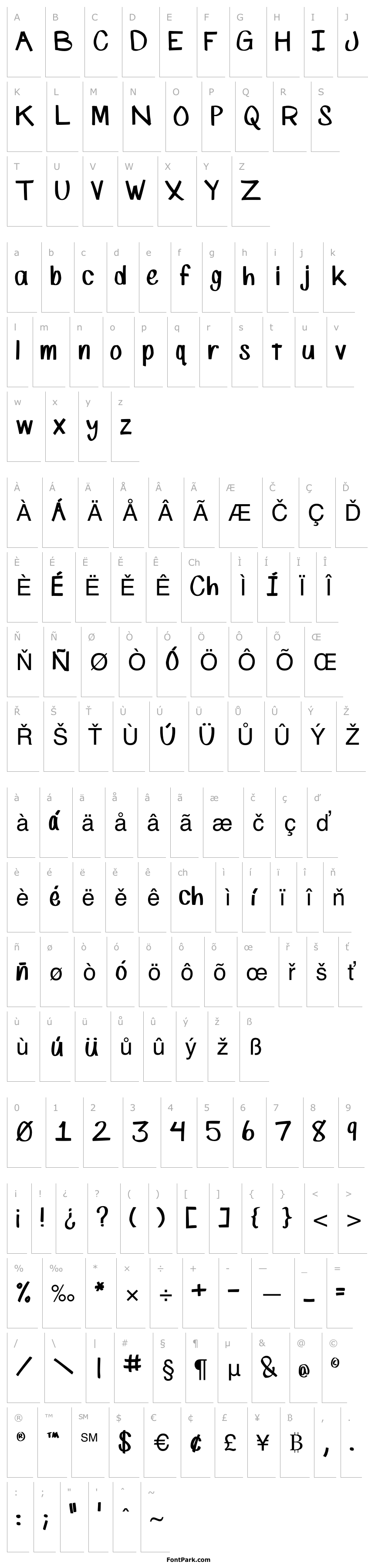 Overview SP Marker Font