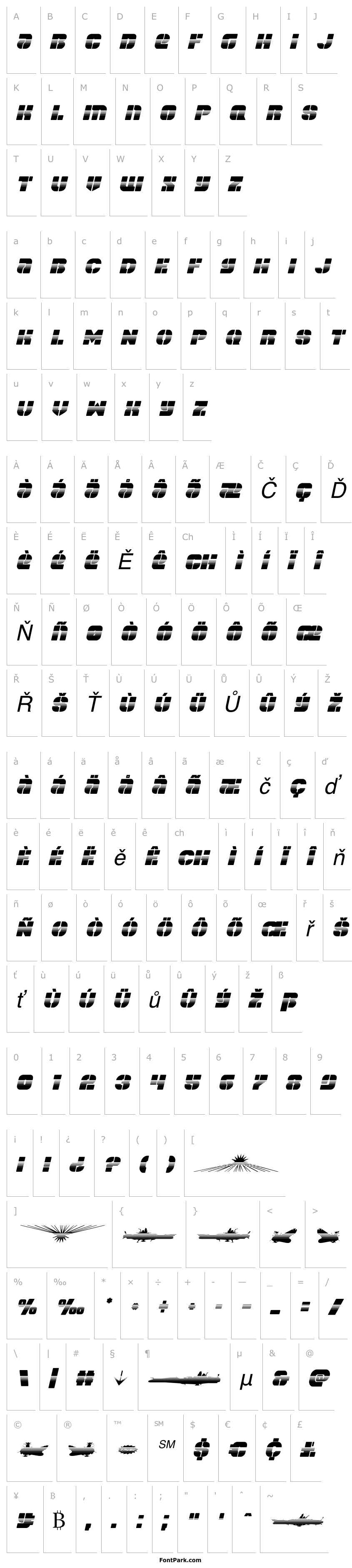 Přehled Space Cruiser Halftone Italic