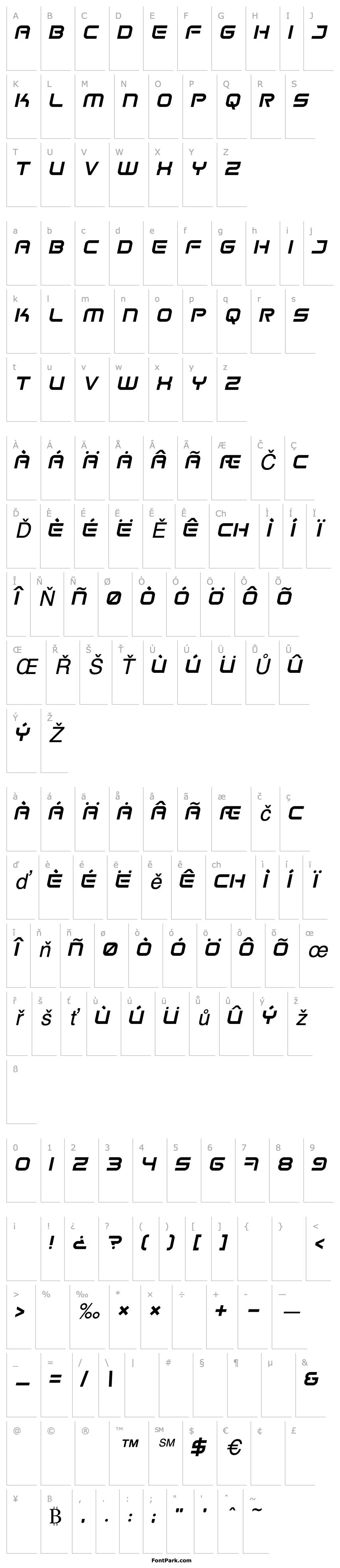 Přehled Space Frigate Italic