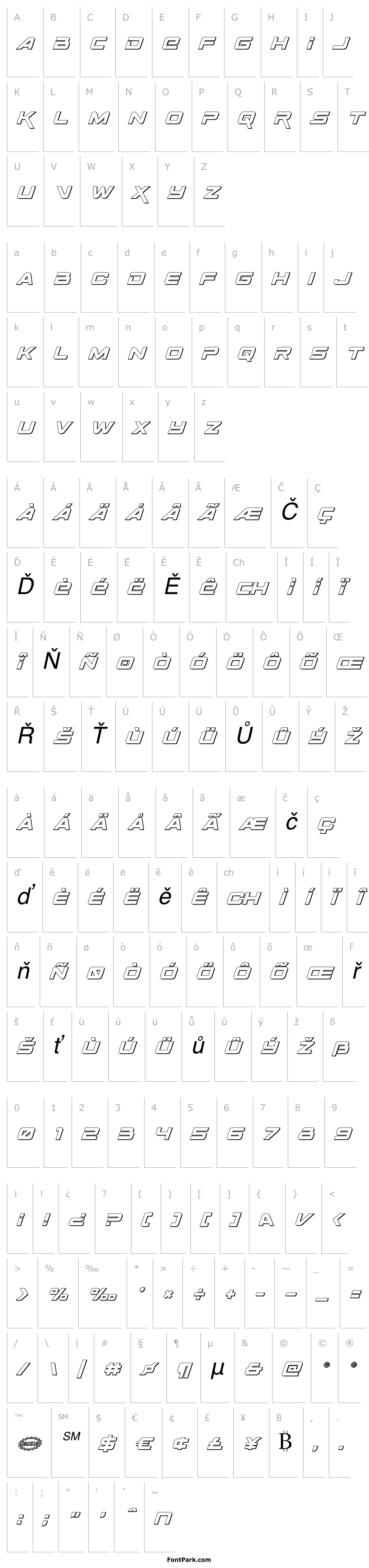 Overview Space Ranger 3D Italic