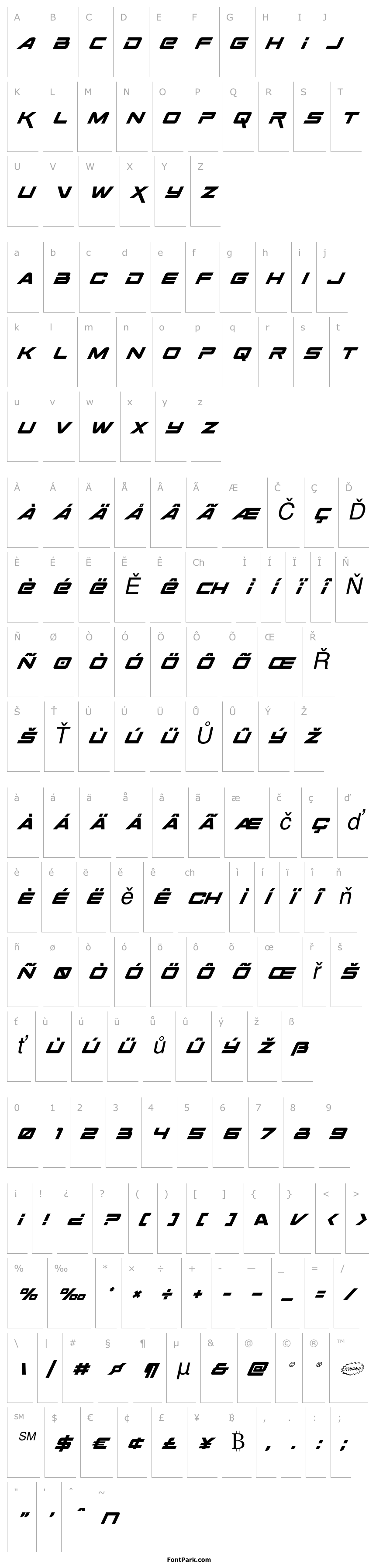 Přehled Space Ranger Super-Italic