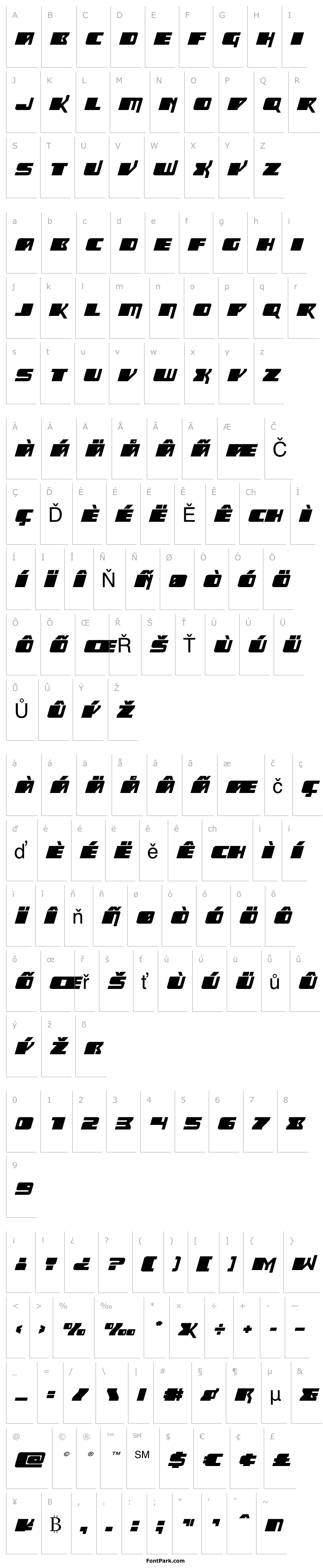 Overview Space Runner Expanded Italic