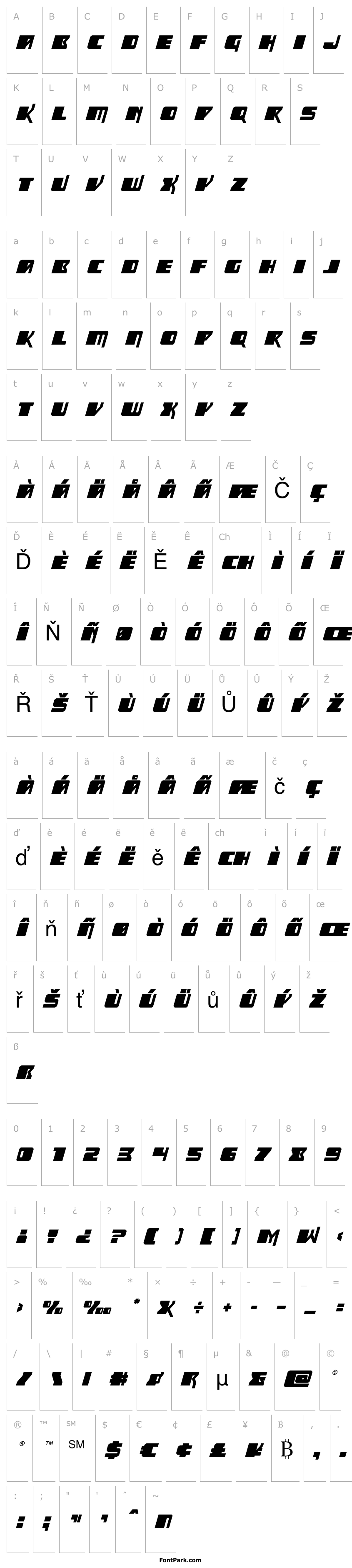 Přehled Space Runner Italic