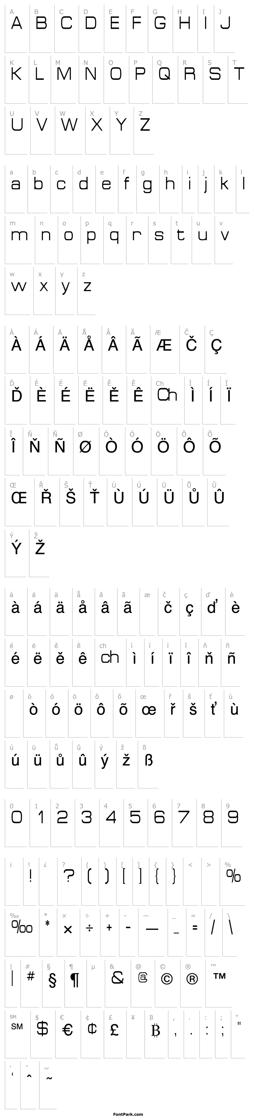 Přehled SpaceOutCondensed