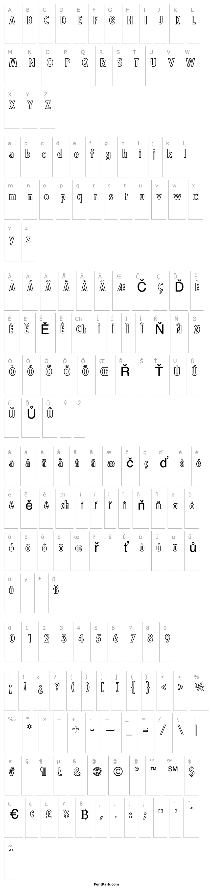 Přehled SpartanCondOutline-Regular