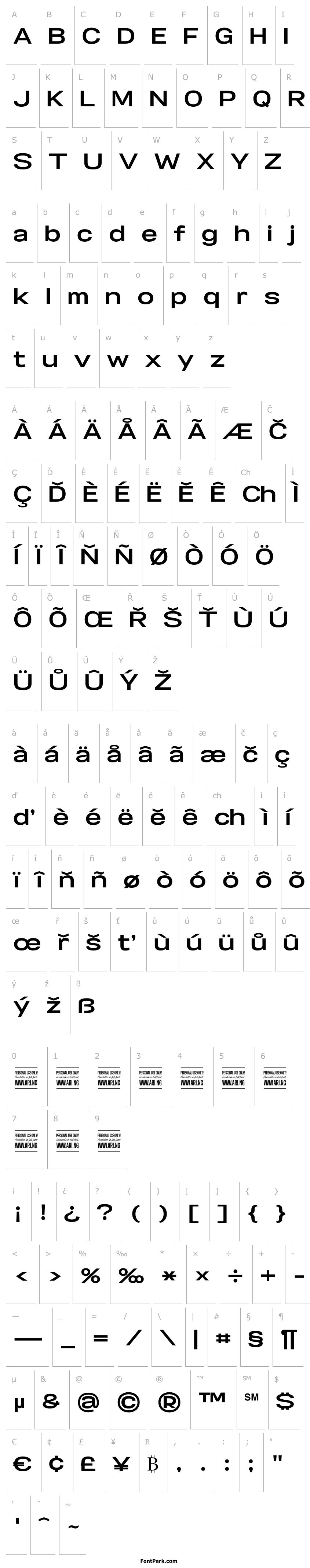 Přehled Specify PERSONAL Expanded Bold