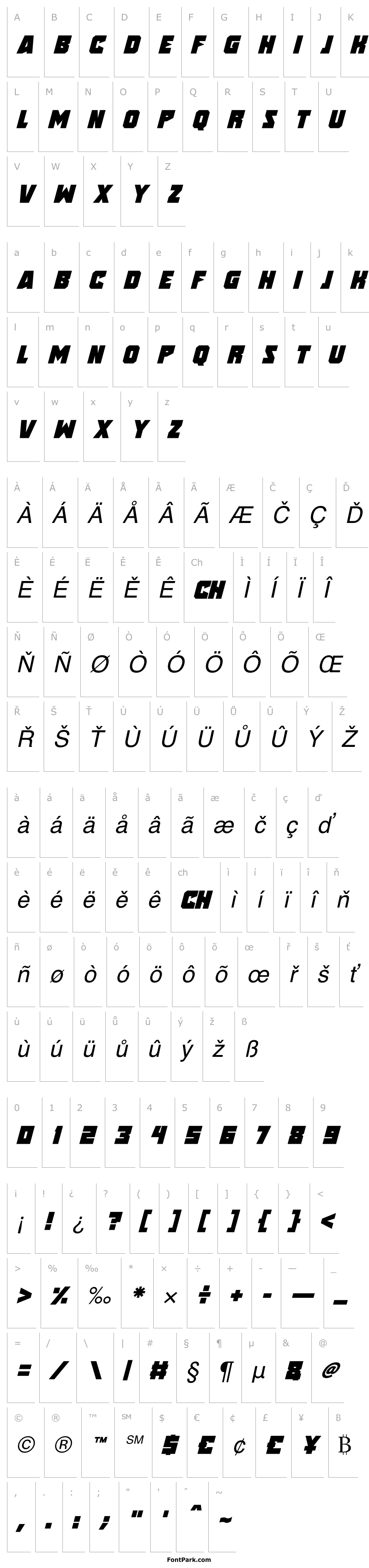 Overview Speed Freaks Italic