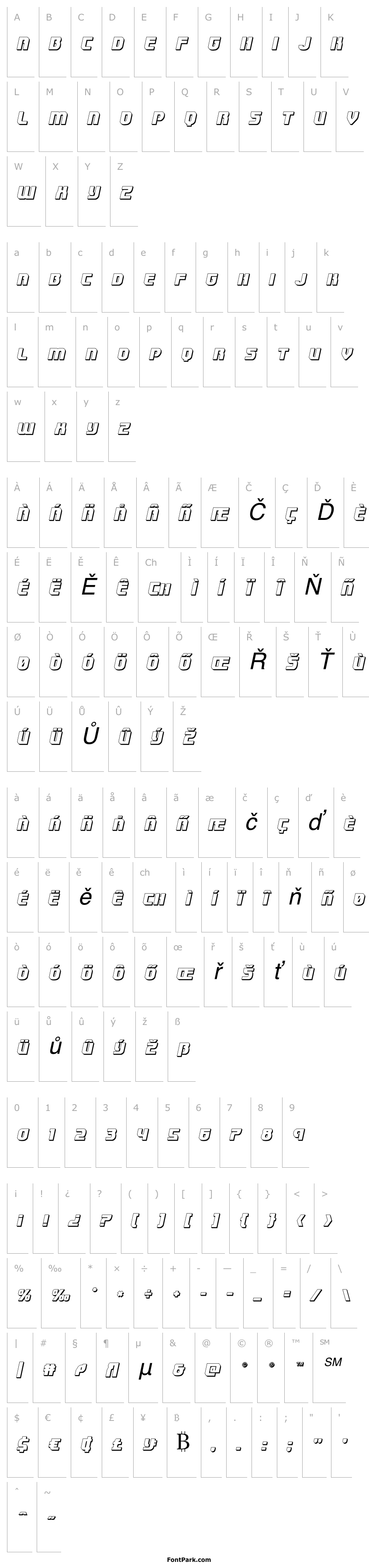 Overview Speedwagon 3D Italic