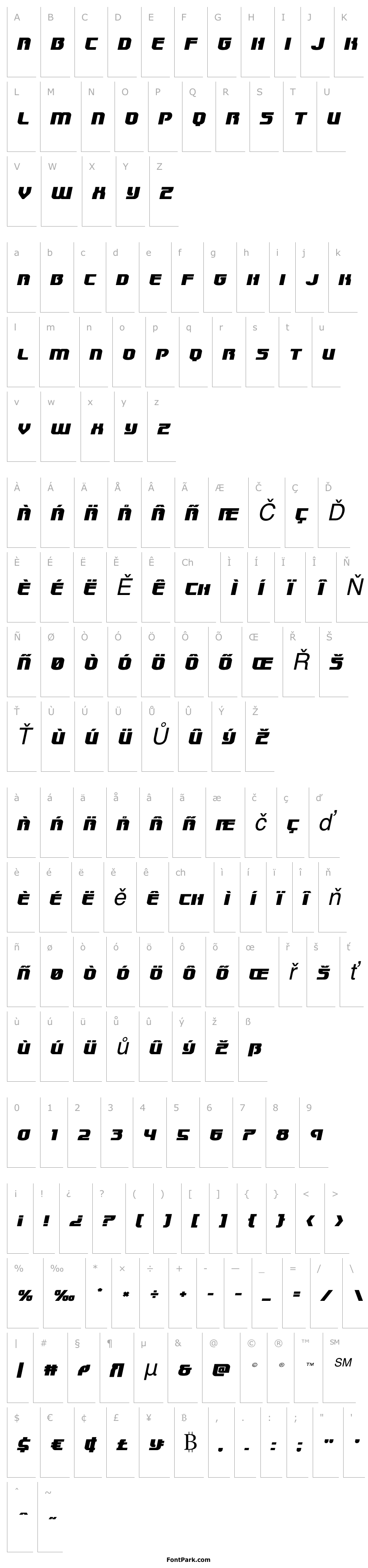 Přehled Speedwagon Expanded Italic