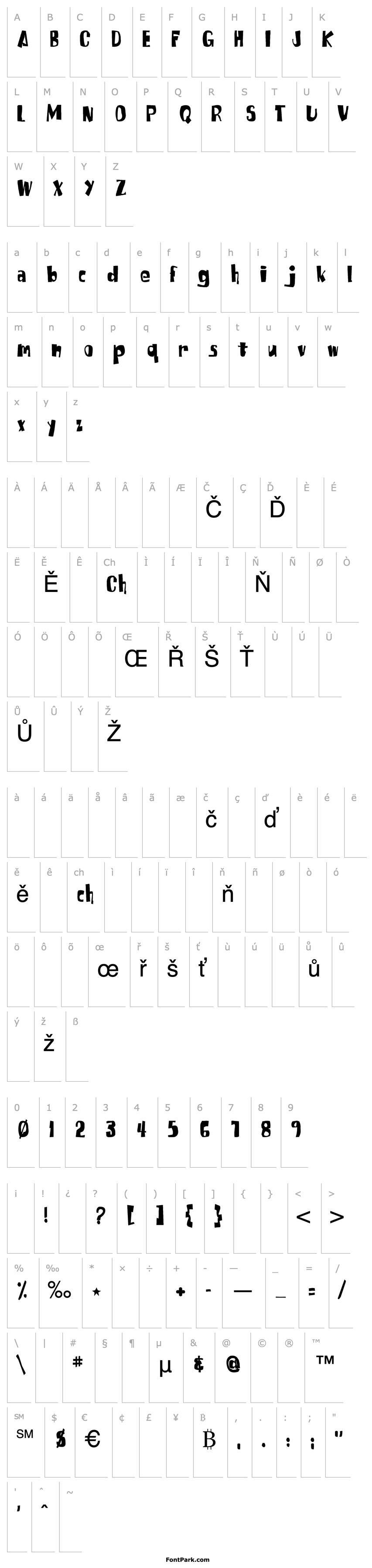 Overview SpongeFont SquareType