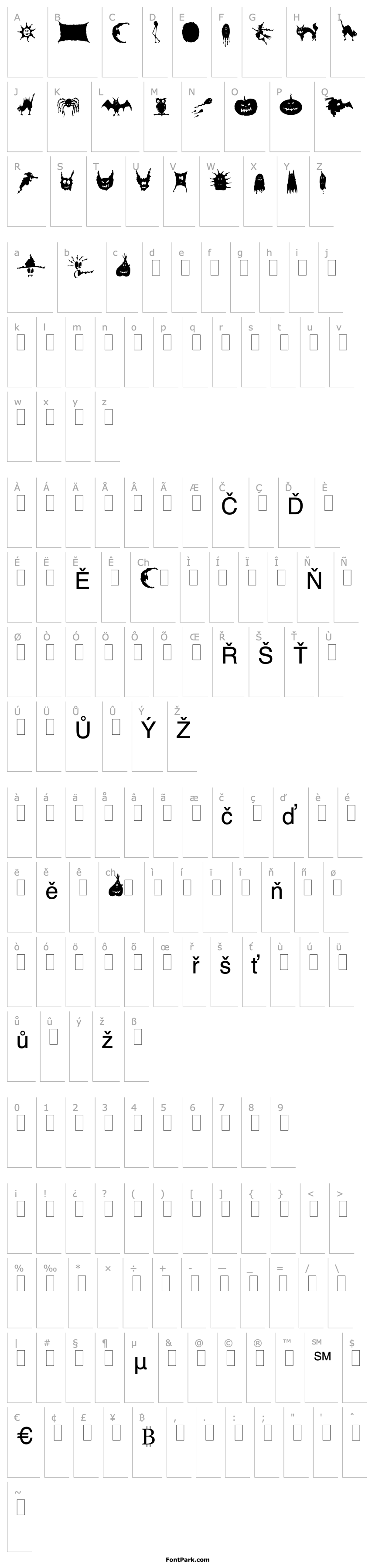 Přehled Spooky Symbols LET Plain:1.0