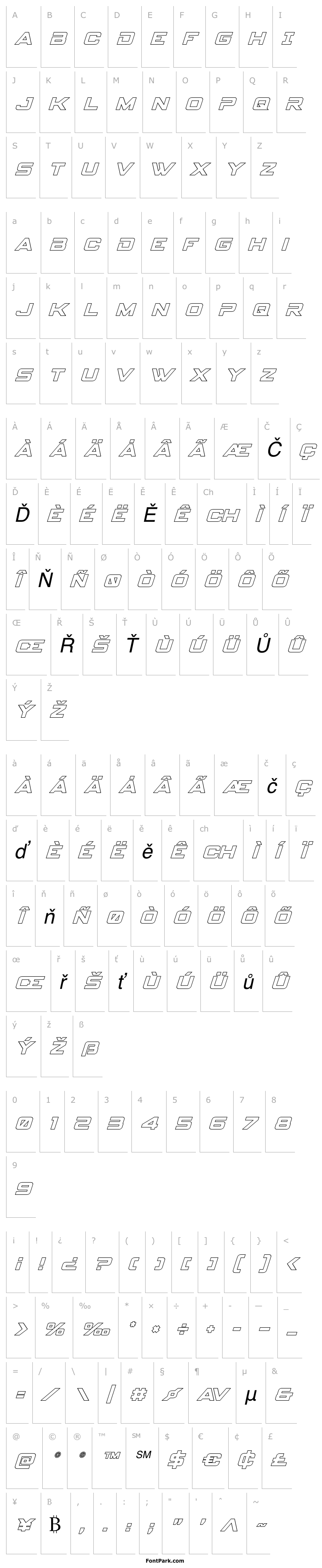 Přehled Spy Agency Outline Italic