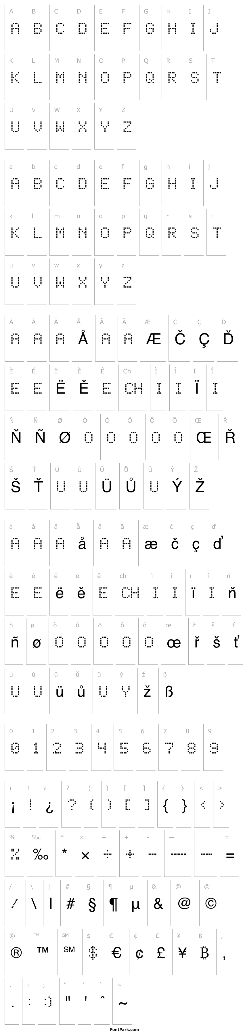 Přehled Square Dot-Matrix