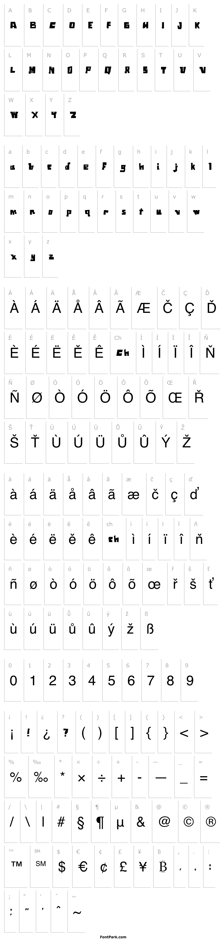 Přehled Square Font Regular