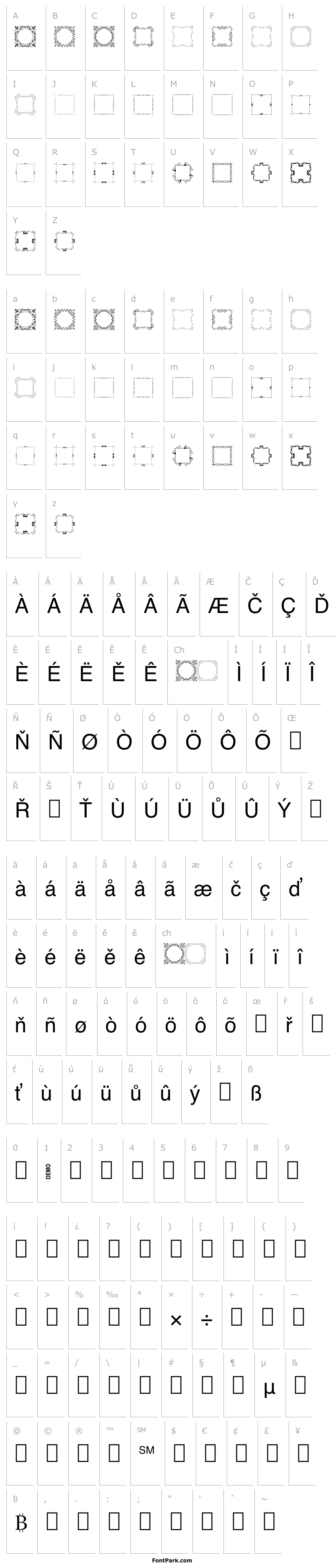 Přehled Square Frames Demo