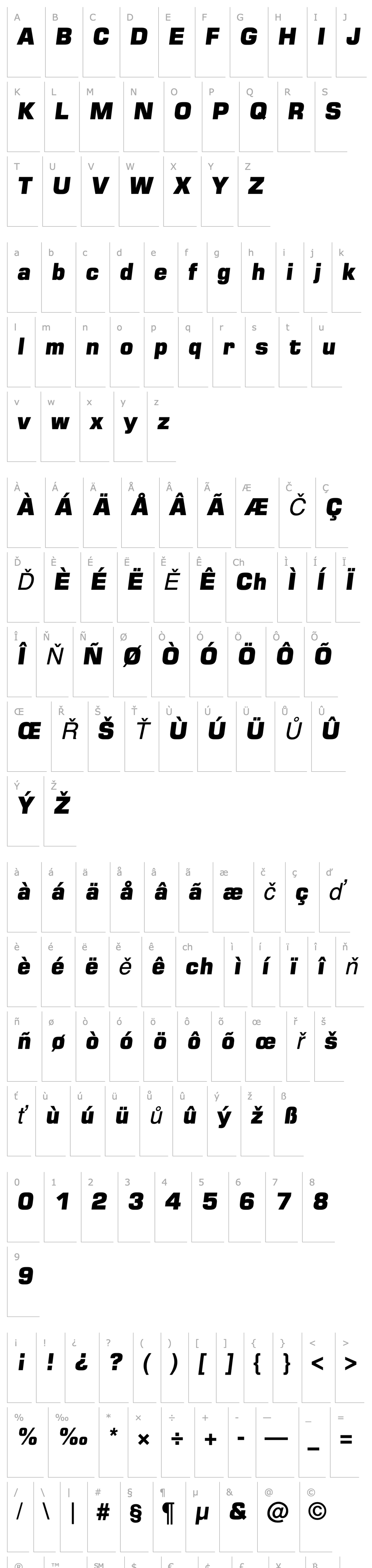 Přehled Square721 Blk Italic