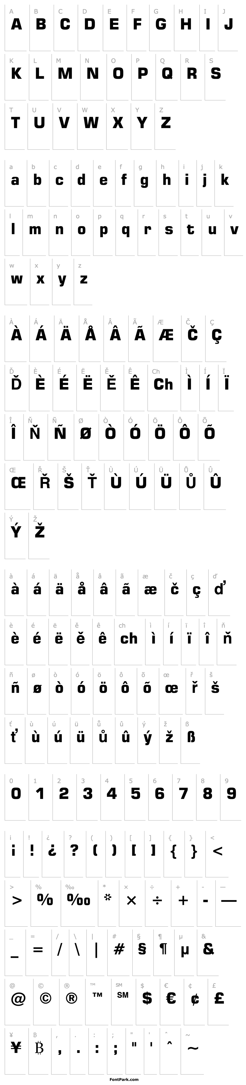 Overview Square721 BT Bold