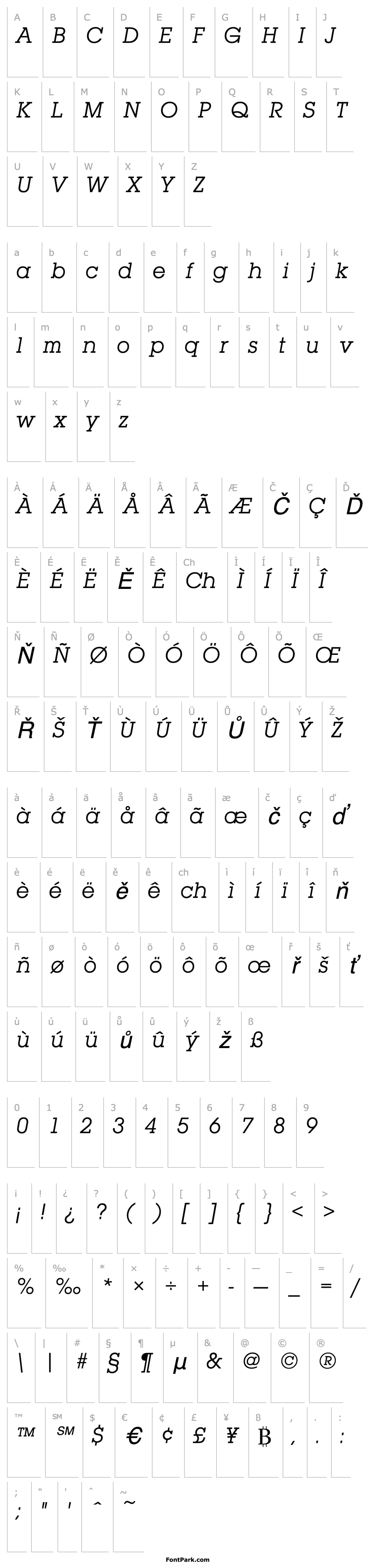 Overview SquareSerif Italic