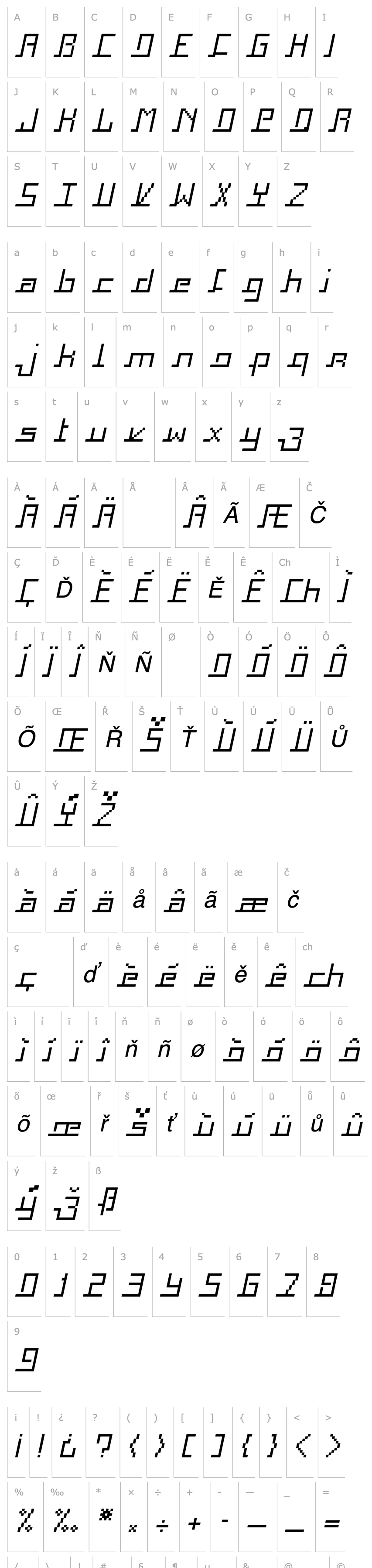 Overview Squaropen Italic