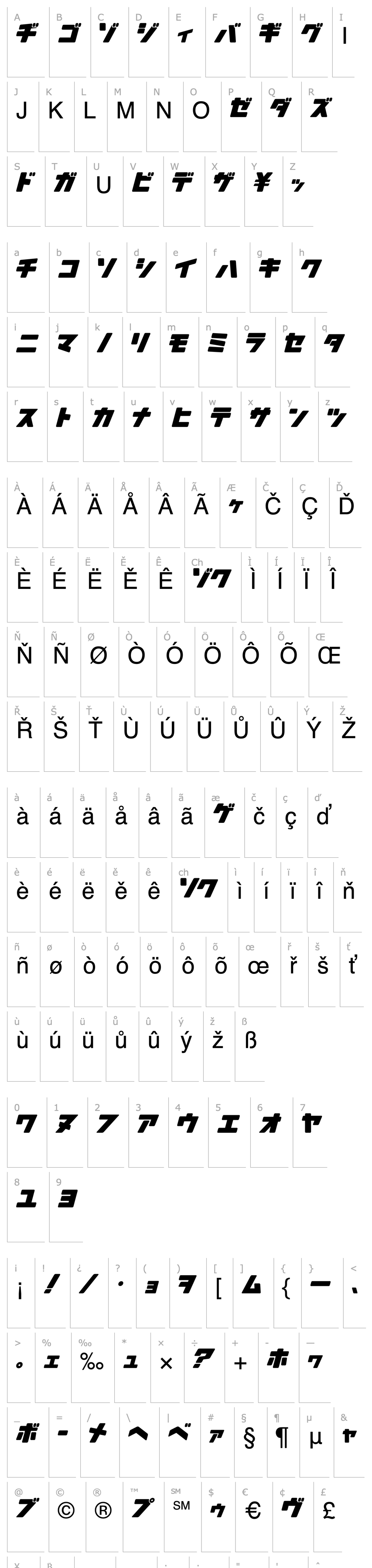 Overview SsTaitoh-Katakana