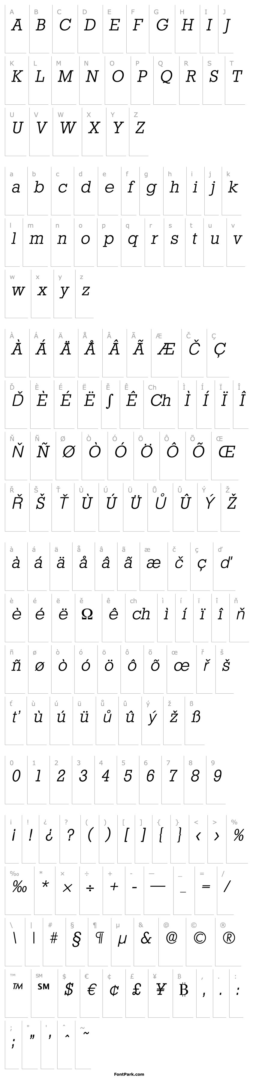 Overview Stafford-Serial-Light-RegularItalic