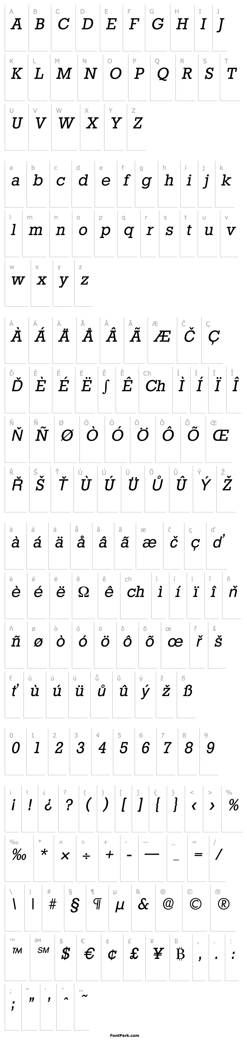 Overview Stafford-Serial-RegularItalic