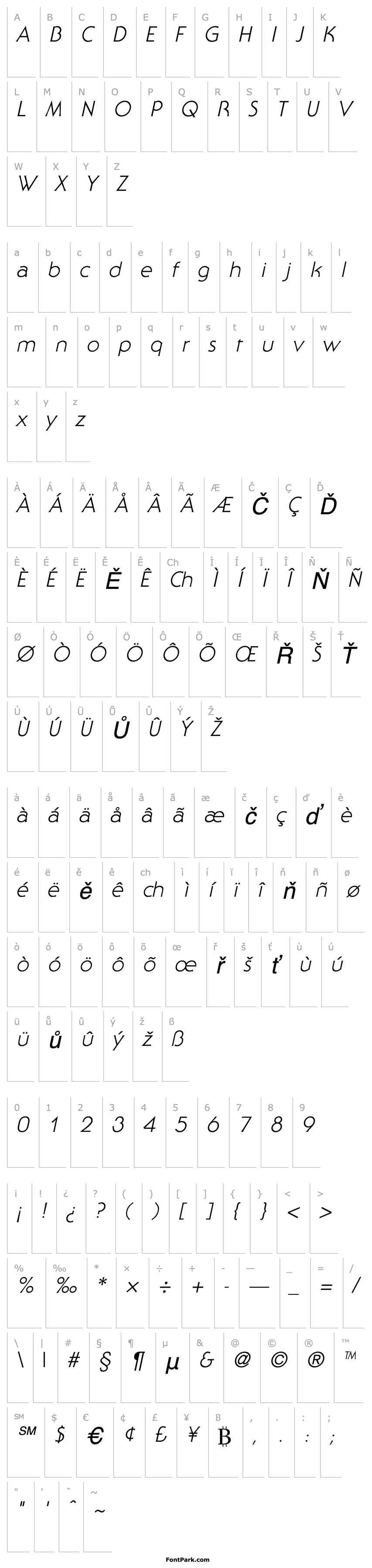 Overview Staid Gothic Light Italic