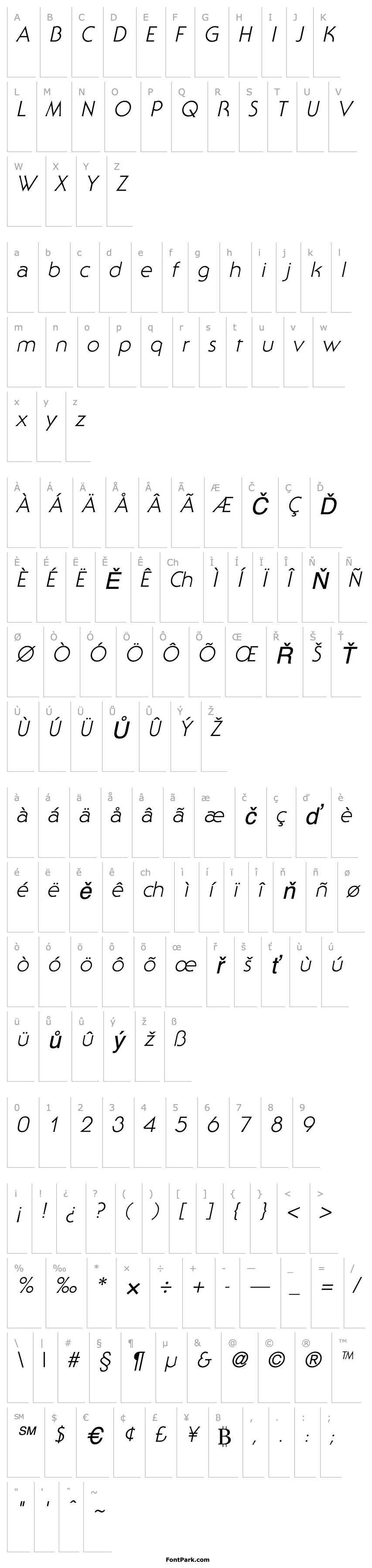 Overview StaidGothicLight Italic