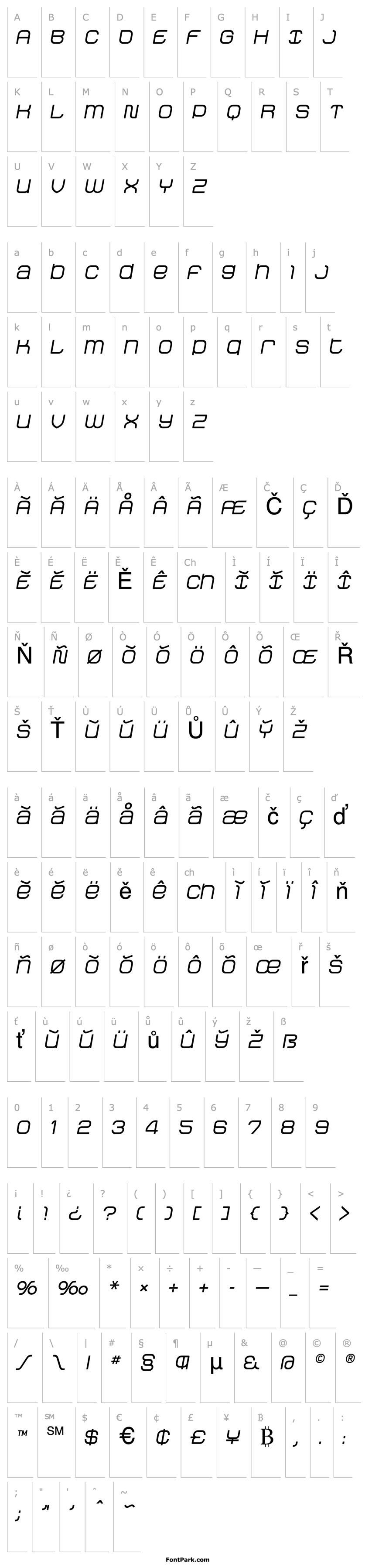 Přehled StakBold Oblique