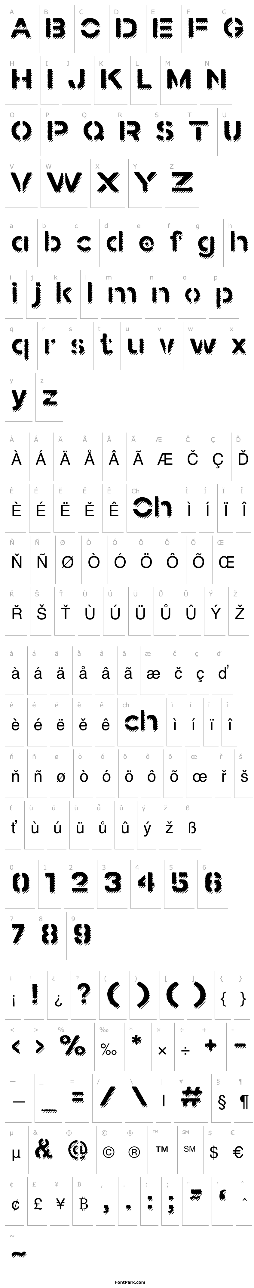 Overview Stamped Navy Font Shadow