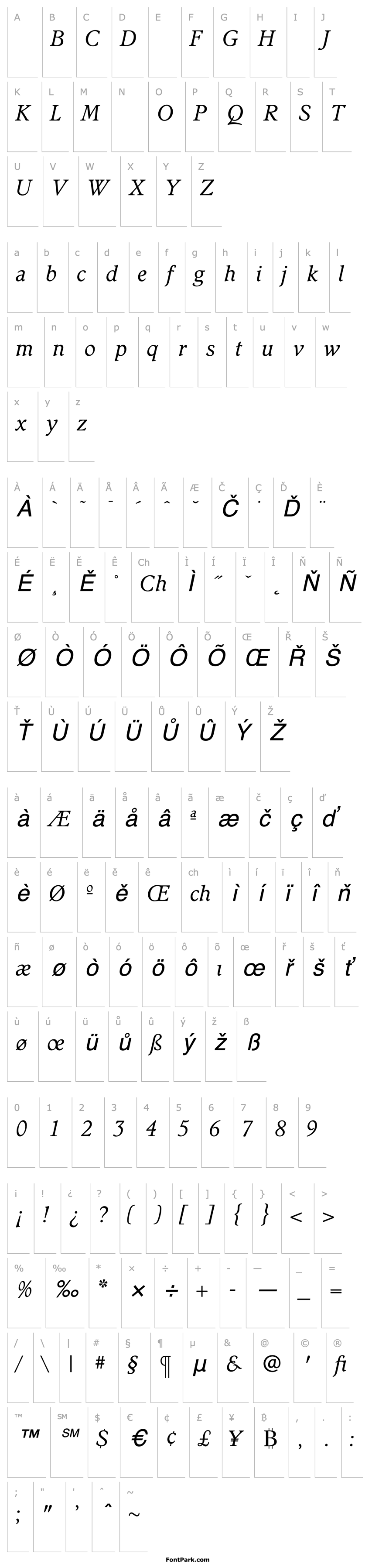 Overview StanhopeLightItalic