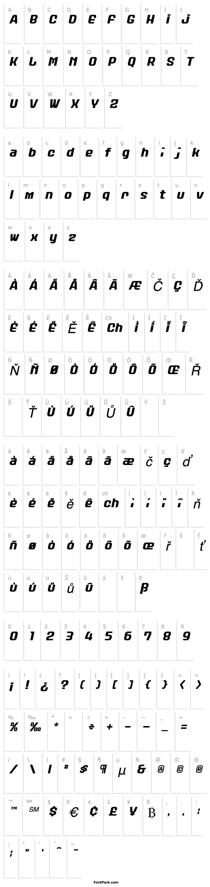 Overview Stanley-AlphabetOblique