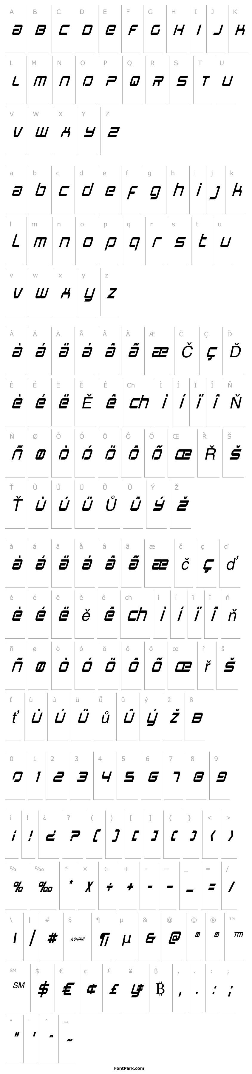 Overview Star Eagle Condensed Italic