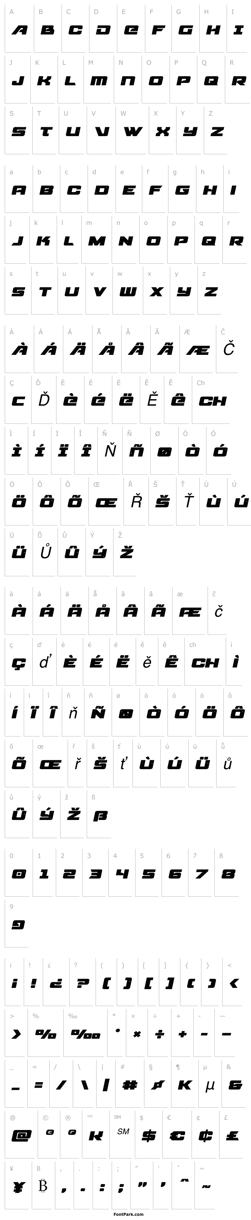 Přehled Starcruiser Expanded Semi-Italic