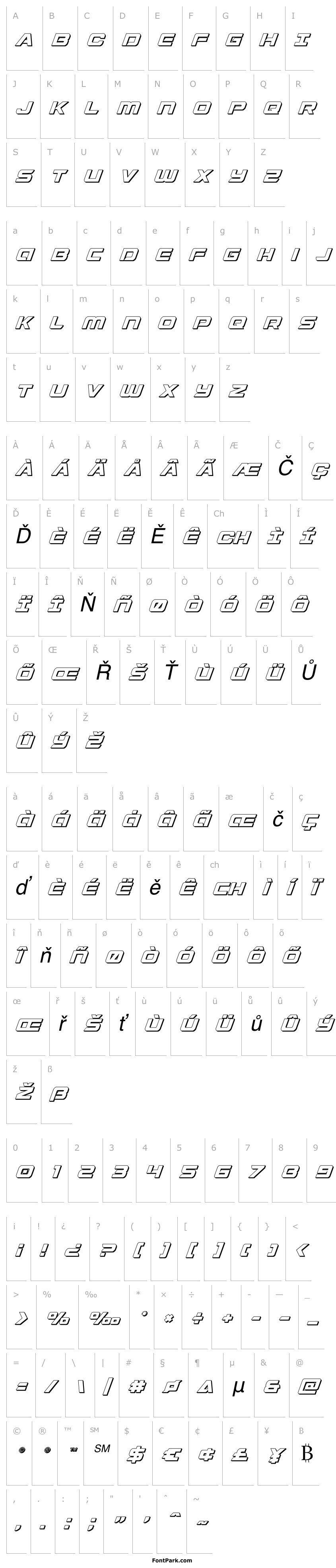 Přehled Starduster 3D Italic