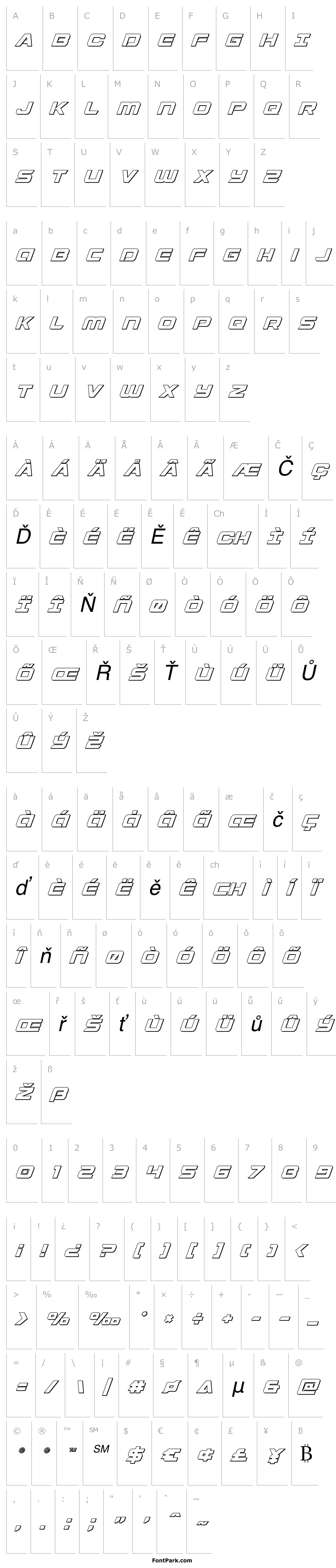 Overview Starduster Outline Italic