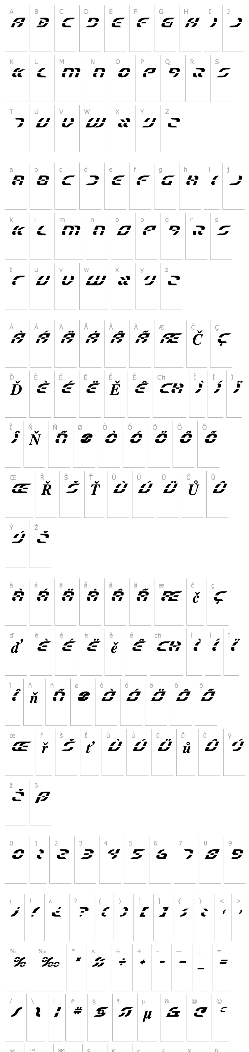 Overview Starfighter Italic