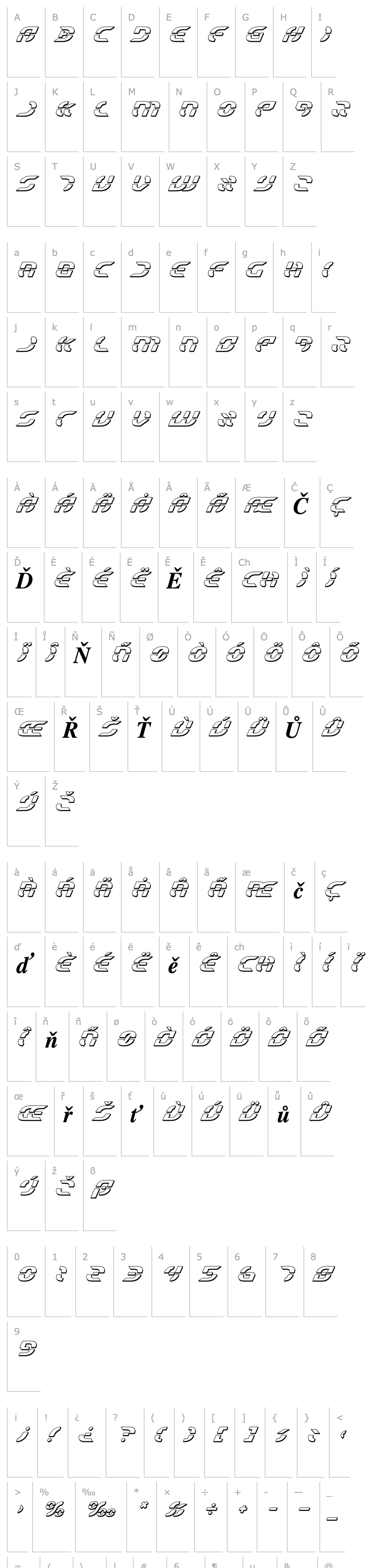 Overview Starfighter Shadow Italic