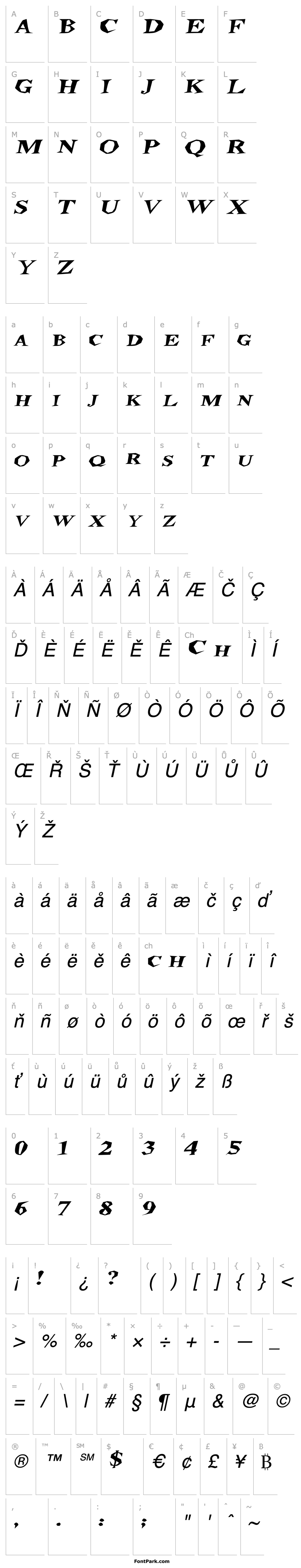 Overview StegosaurusExtended Italic