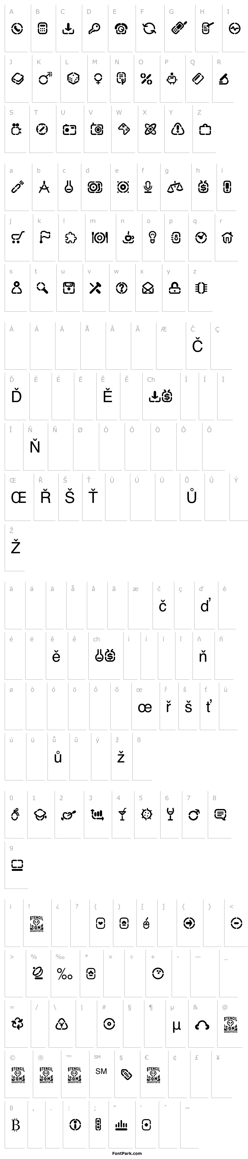 Overview Stencil Icons