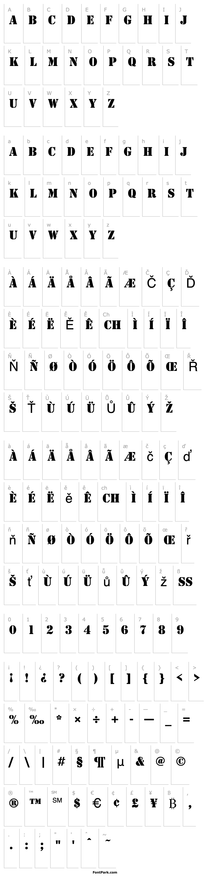 Overview Stencil Regular DB