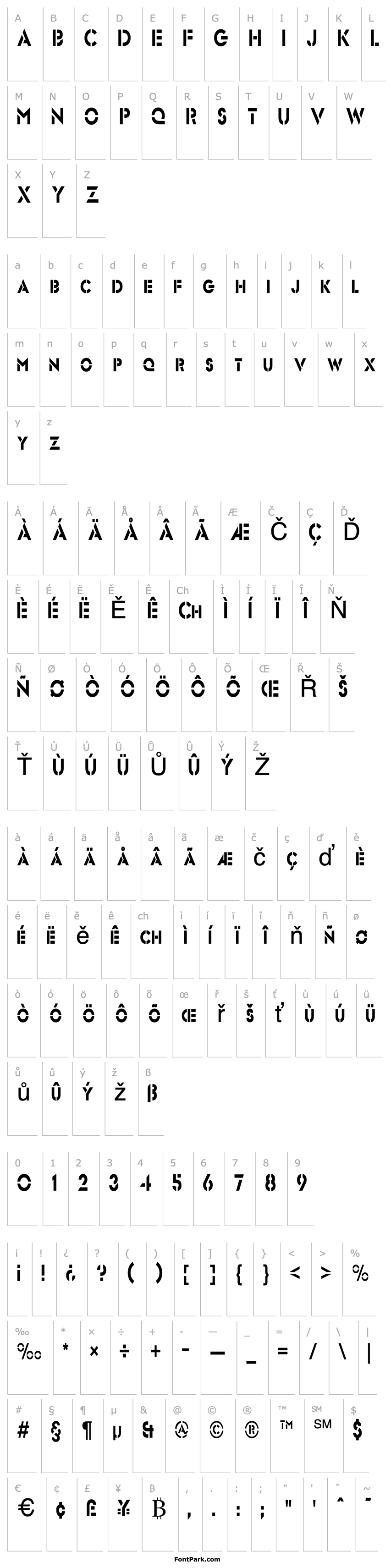 Overview Stencil Sans-Condensed Normal