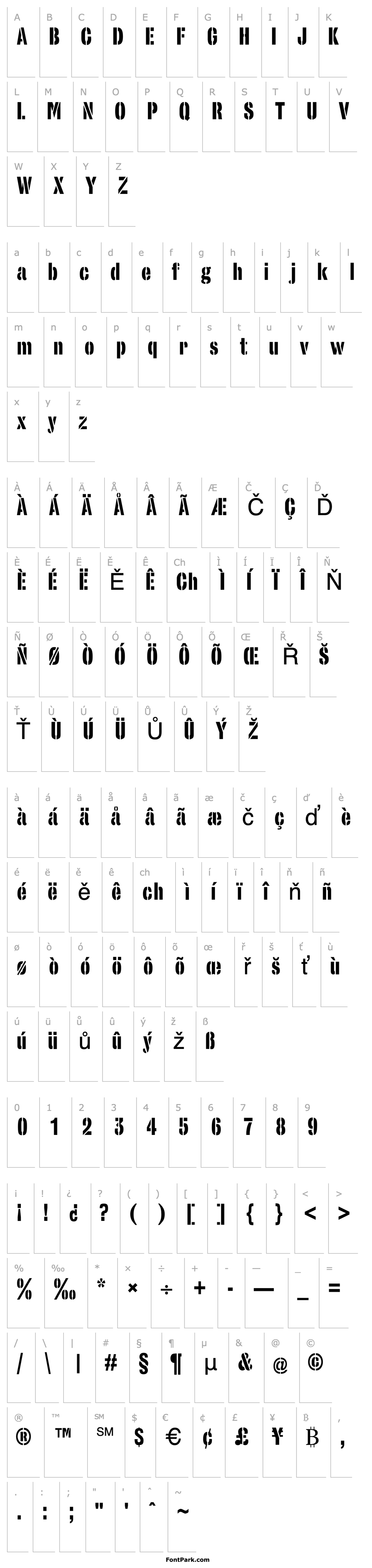 Overview StencilSans