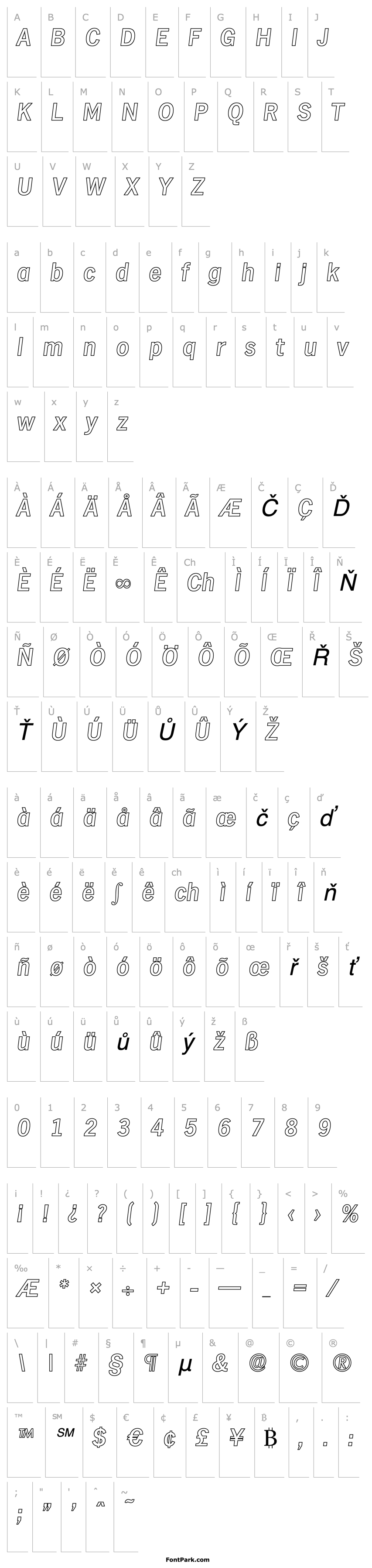 Přehled StephenBeckerOutline-Medium-Italic