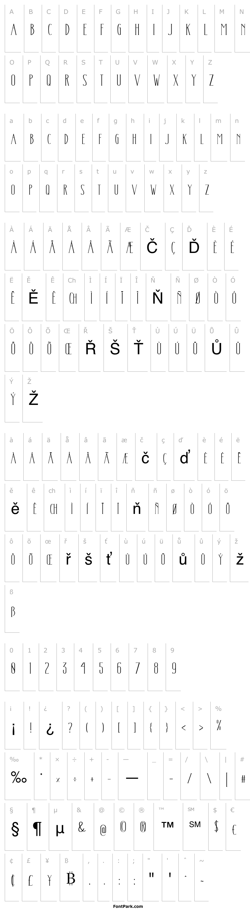 Overview Stickman Serif