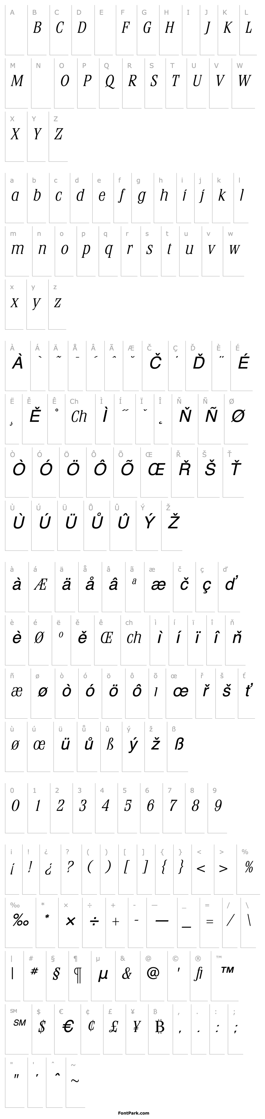 Overview StirlingLightItalic