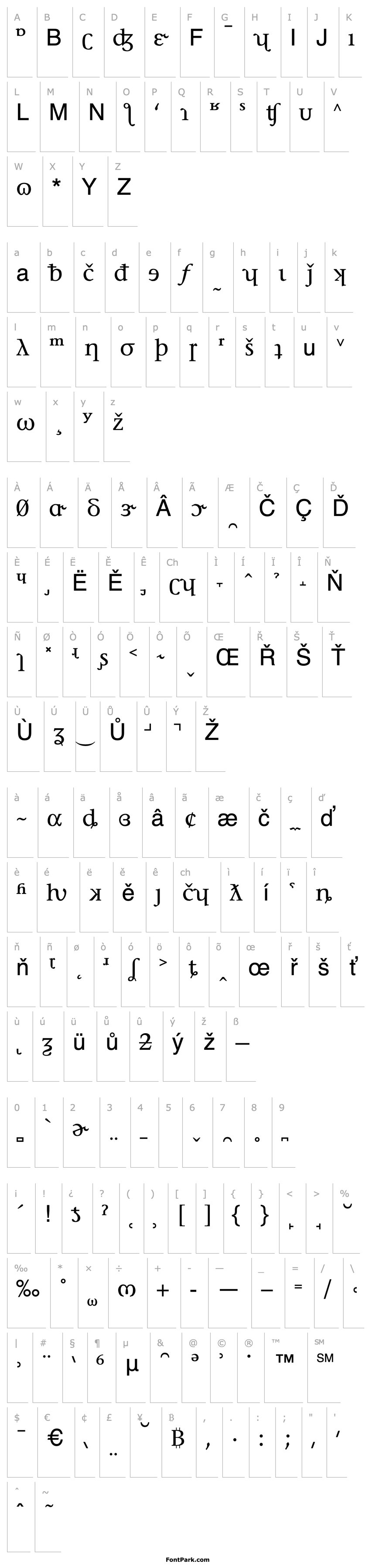 Overview Stone Serif Phonetic Alternate