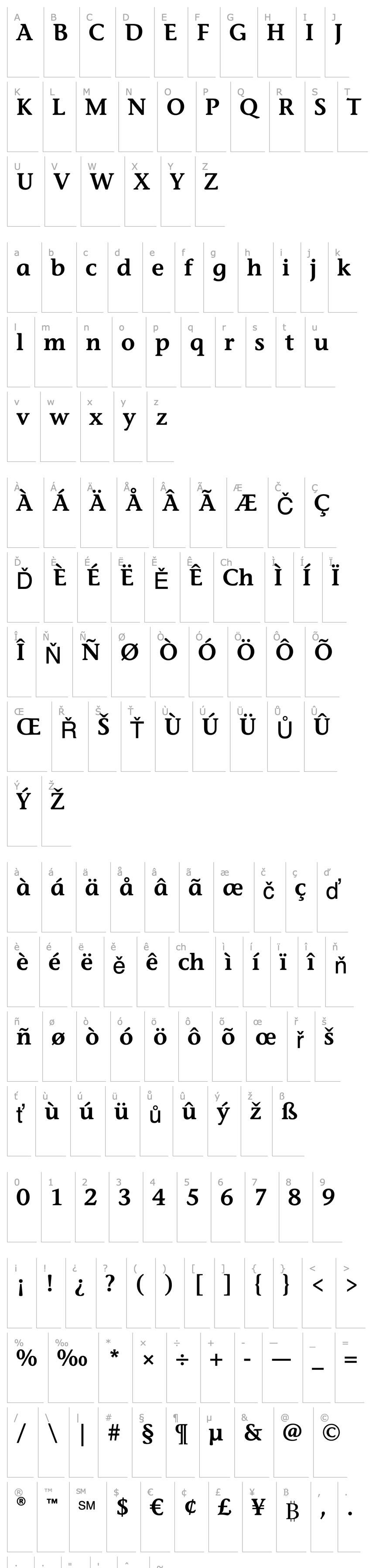 Overview StoneInfITCStd-SemiBold